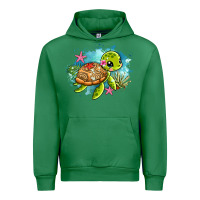 Emerald ocean with turtle Urban Hoodie - AdoDesignShop