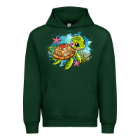 Forest Green ocean with turtle Urban Hoodie - AdoDesignShop