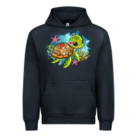 Navy ocean with turtle Urban Hoodie - AdoDesignShop