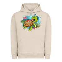 Pigment French Oak ocean with turtle Urban Hoodie - AdoDesignShop