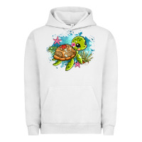 Pigment Lunar Rock ocean with turtle Urban Hoodie - AdoDesignShop