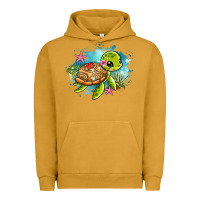 Pigment Peanut Butter ocean with turtle Urban Hoodie - AdoDesignShop