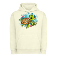 Pigment Pistachio ocean with turtle Urban Hoodie - AdoDesignShop