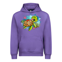 Tulip ocean with turtle Urban Hoodie - AdoDesignShop