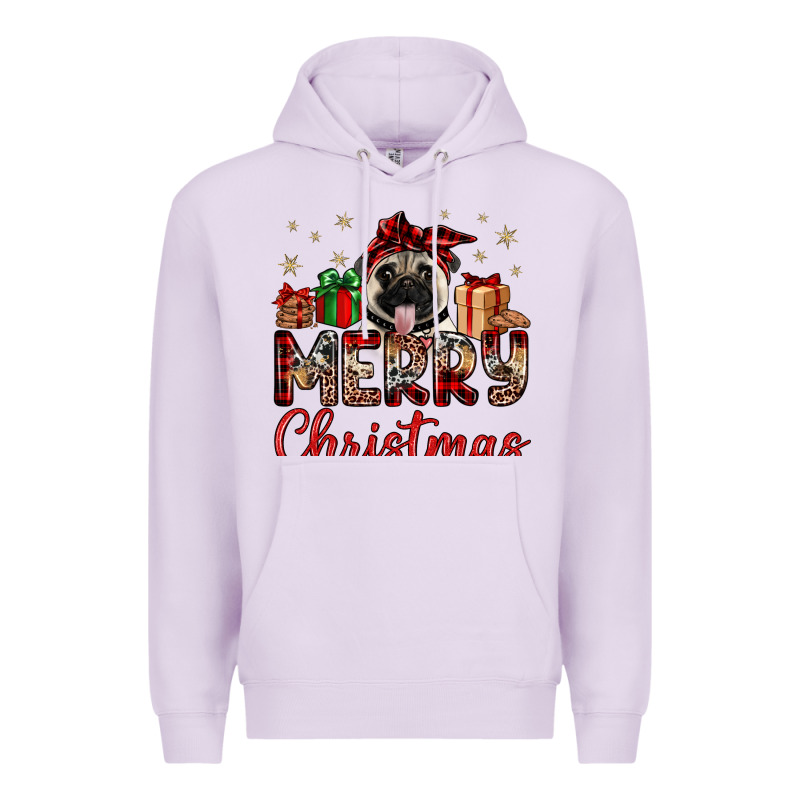 Merry Christmas Pug Premium Hoodie by JahusDesignShop | Teevron