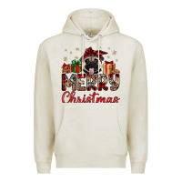 Oatmeal Heather merry christmas pug Premium Hoodie - JahusDesignShop