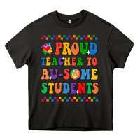 Asphalt Proud Teacher to au-some student Heavy Core Tee - CowhideDigitalArt