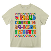 Mossy Proud Teacher to au-some student Heavy Core Tee - CowhideDigitalArt