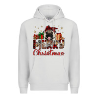 Dove Grey merry christmas pug Premium Hoodie - JahusDesignShop