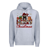 Heather Grey merry christmas pug Premium Hoodie - JahusDesignShop