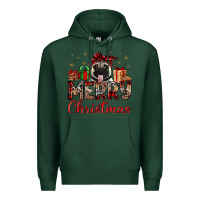 Sports Green merry christmas pug Premium Hoodie - JahusDesignShop