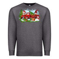 Charcoal Heather Christmas gnomes truck Premium Sweatshirt - Zillion Design Studio