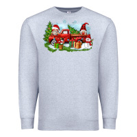 Heather Grey Christmas gnomes truck Premium Sweatshirt - Zillion Design Studio