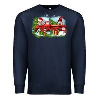 Navy Christmas gnomes truck Premium Sweatshirt - Zillion Design Studio