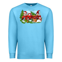 Ocean Blue Christmas gnomes truck Premium Sweatshirt - Zillion Design Studio