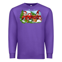 Purple Christmas gnomes truck Premium Sweatshirt - Zillion Design Studio