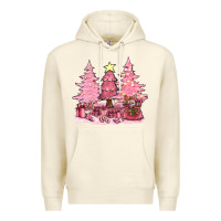 Sandshell pink christmas trees with gift box bbs Premium Hoodie - BundleAndBundleShop