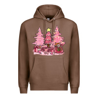Chestnut pink christmas trees with gift box bbs Premium Hoodie - BundleAndBundleShop