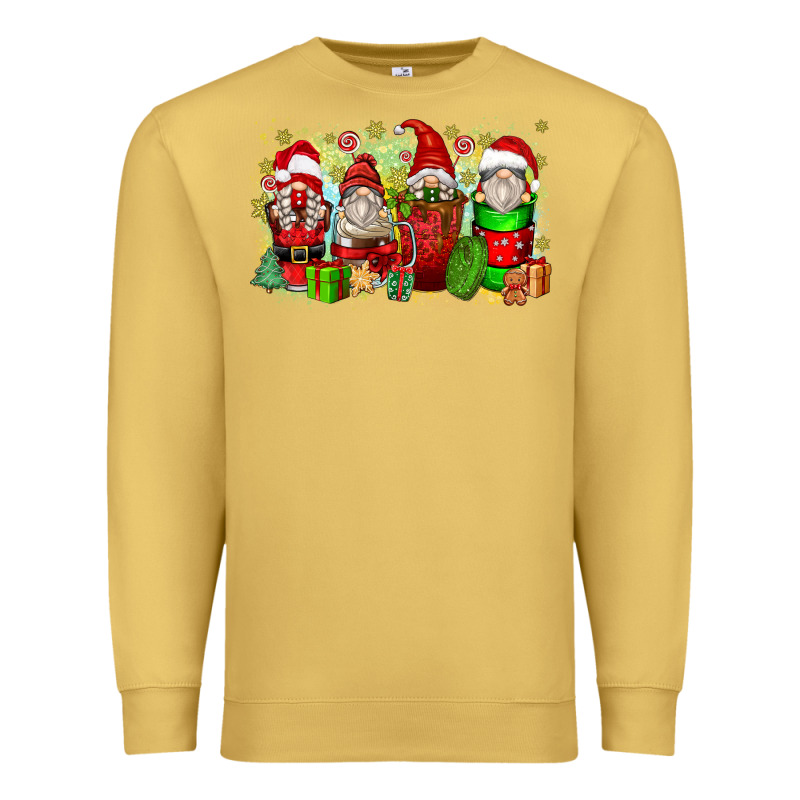Christmas Gnome Coffee Cups Premium Sweatshirt by Zillion Design Studio | Teevron