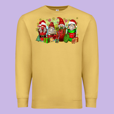 Christmas Gnome Coffee Cups Premium Sweatshirt Designed By Zillion Design Studio