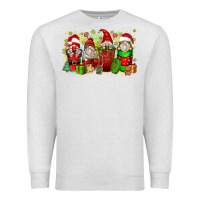 Oatmeal Heather Christmas gnome coffee cups Premium Sweatshirt - Zillion Design Studio