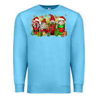 Ocean Blue Christmas gnome coffee cups Premium Sweatshirt - Zillion Design Studio