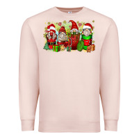 Pale Pink Christmas gnome coffee cups Premium Sweatshirt - Zillion Design Studio