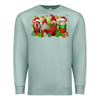 Seafoam Christmas gnome coffee cups Premium Sweatshirt - Zillion Design Studio