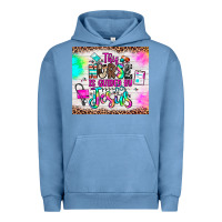 Pigment Pebble Blue this nurse is guided by jesus Urban Hoodie - JahusDesignShop