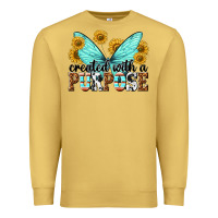 Antique Gold created with a purpose Premium Sweatshirt - texasbilliewilder