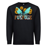 Black created with a purpose Premium Sweatshirt - texasbilliewilder