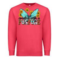 Cardinal created with a purpose Premium Sweatshirt - texasbilliewilder