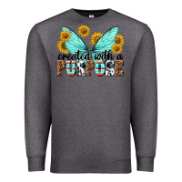 Charcoal Heather created with a purpose Premium Sweatshirt - texasbilliewilder