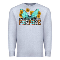 Heather Grey created with a purpose Premium Sweatshirt - texasbilliewilder