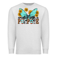 Oatmeal Heather created with a purpose Premium Sweatshirt - texasbilliewilder