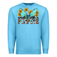 Ocean Blue created with a purpose Premium Sweatshirt - texasbilliewilder