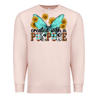 Pale Pink created with a purpose Premium Sweatshirt - texasbilliewilder