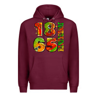 Burgundy 1865 juneteenth Premium Hoodie - AdoDesignShop