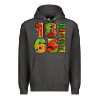 Charcoal Heather 1865 juneteenth Premium Hoodie - AdoDesignShop