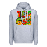Heather Grey 1865 juneteenth Premium Hoodie - AdoDesignShop
