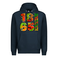 Navy 1865 juneteenth Premium Hoodie - AdoDesignShop