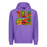 Purple 1865 juneteenth Premium Hoodie - AdoDesignShop