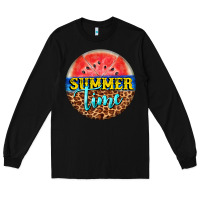 Black summer time watermelon Long Sleeve Tee - BarkalooDesign
