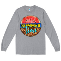 Heather Grey summer time watermelon Long Sleeve Tee - BarkalooDesign