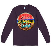 Plum summer time watermelon Long Sleeve Tee - BarkalooDesign