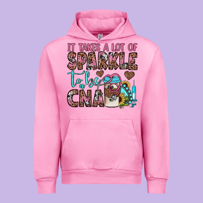 It Takes A Lot Of Sparkle To Be A Cna Urban Hoodie Designed By Jahusdesignshop