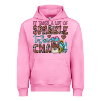Fuchsia Pink it takes a lot of sparkle to be a cna Urban Hoodie - JahusDesignShop