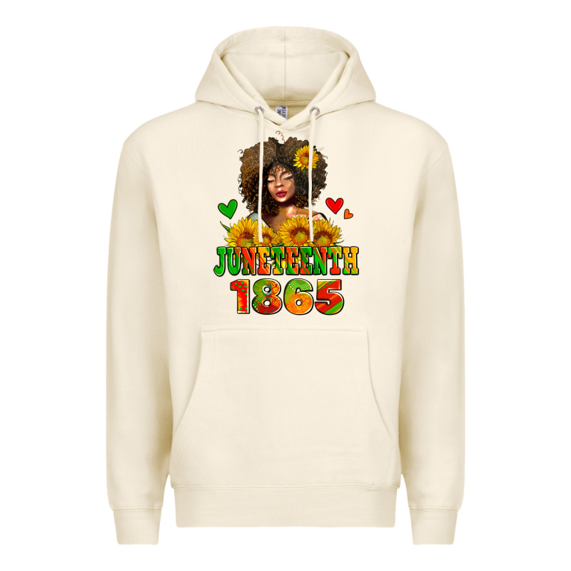 Afro Woman Juneteenth 1865 Premium Hoodie by AdoDesignShop | Teevron