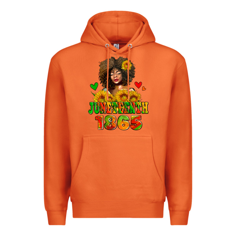 Afro Woman Juneteenth 1865 Premium Hoodie by AdoDesignShop | Teevron