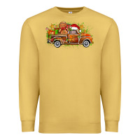 Antique Gold christmas gingerbread truck Premium Sweatshirt - Zillion Design Studio